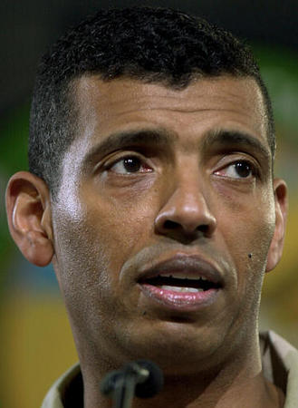 U.S. Army Brigadier General Vincent Brooks, a news conference, Coalition Media Center, Central Command Center, Camp AsSayliyah, outside Doha, Qatar, April 6, 2003.